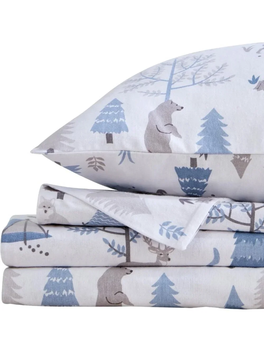 Cozy 100% Turkish Cotton Flannel Sheet Set | Deep Pocket Winter Bedding | Soft
